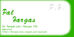 pal hargas business card